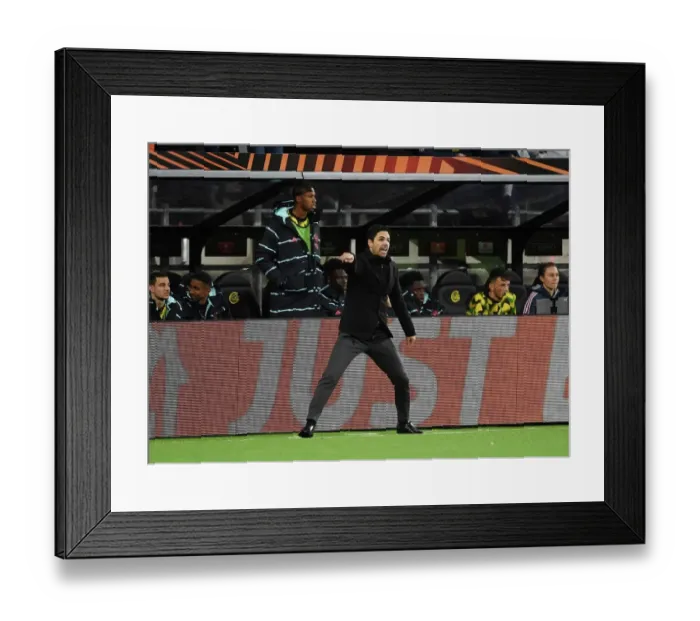Framed Print : Mikel Arteta Guides Arsenal in Europa League Battle against Bodø / Glimt (October 2022) Framed Print : Mikel Arteta Guides Arsenal in Europa League Battle against Bodø / Glimt (October 2022)