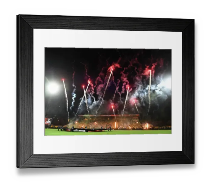 Framed Print : Arsenal's Europa League Debut: A Sparkling Start against Bodø / Glimt with Fireworks