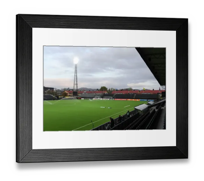 Framed Print : Arsenal Faces Bodo / Glimt in UEFA Europa League Clash at Aspmyra Stadion