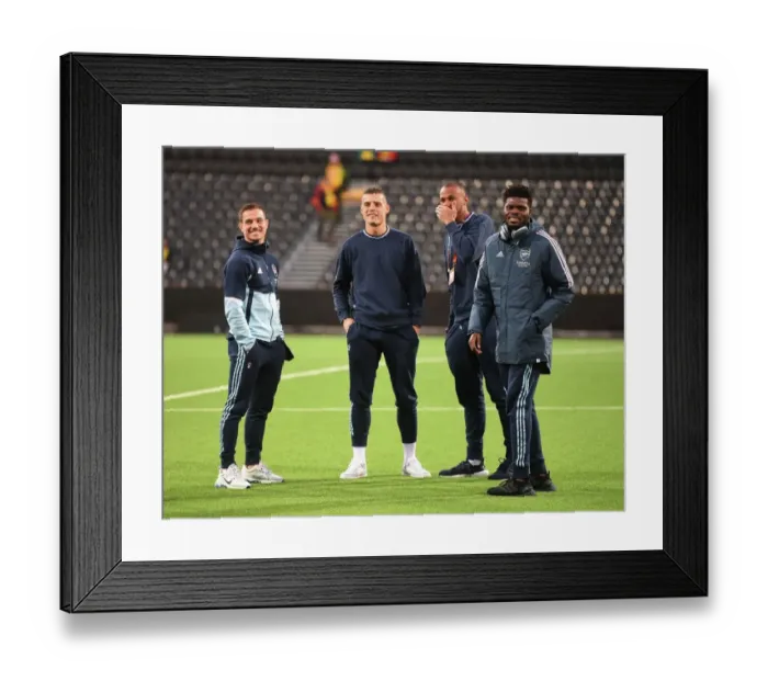 Framed Print : Arsenal FC Players Before UEFA Europa League Match Against Bodø / Glimt in Norway, 2022