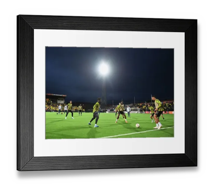 Framed Print : Arsenal FC Warm-Up Ahead of UEFA Europa League Clash with Bodø / Glimt