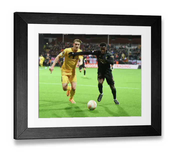 Framed Print : Arsenal's Eddie Nketiah in Action: Bodø / Glimt vs. Arsenal, UEFA Europa League 2022-23 Framed Print : Arsenal's Eddie Nketiah in Action: Bodø / Glimt vs. Arsenal, UEFA Europa League 2022-23