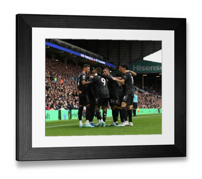 Framed Print : Saka Scores: Arsenal's Victory Celebration vs Leeds United (2022-23) Framed Print : Saka Scores: Arsenal's Victory Celebration vs Leeds United (2022-23)