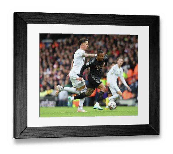 Framed Print : Gabriel Jesus vs Robin Koch: Intense Battle at Elland Road - Leeds United vs Arsenal FC, Premier League 2022-23 Framed Print : Gabriel Jesus vs Robin Koch: Intense Battle at Elland Road - Leeds United vs Arsenal FC, Premier League 2022-23