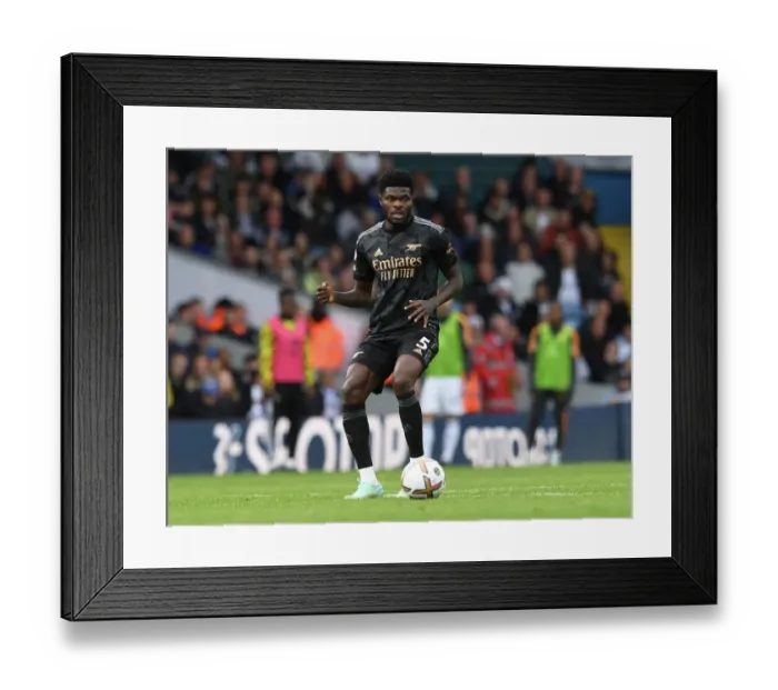 Framed Print : Thomas Partey in Action: Arsenal vs. Leeds United, Premier League 2022-23