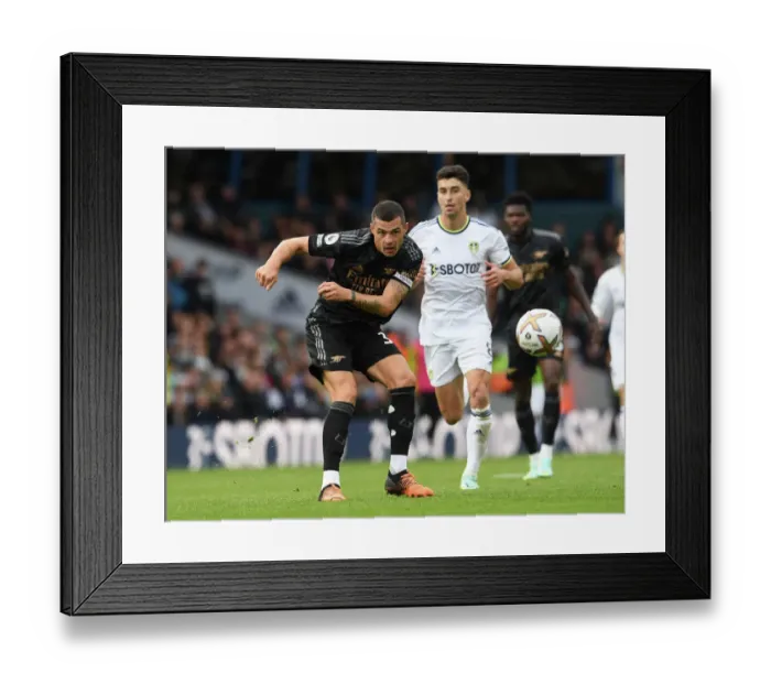 Framed Print : Granit Xhaka: Arsenal's Brilliant Midfield Performance Against Leeds United