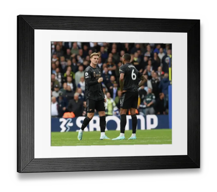 Framed Print : Arsenal's Defenders Celebrate Victory Over Leeds United in 2022-23 Premier League Framed Print : Arsenal's Defenders Celebrate Victory Over Leeds United in 2022-23 Premier League