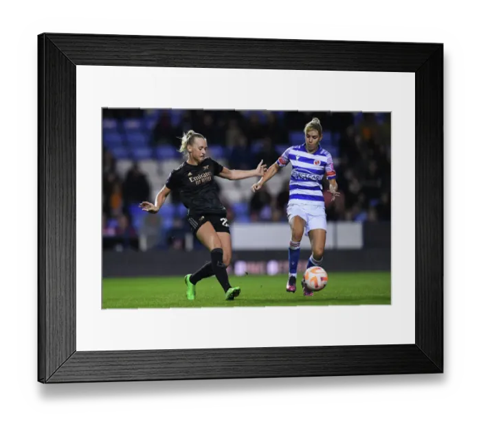 Framed Print : Arsenal's Stina Blackstenius Scores the Decisive Goal: Reading vs Arsenal (FA WSL 2022-23)