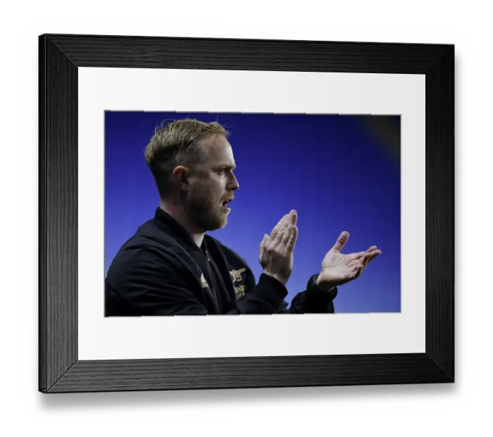 Framed Print : Jonas Eidevall Leads Arsenal Women in FA WSL Clash against Reading