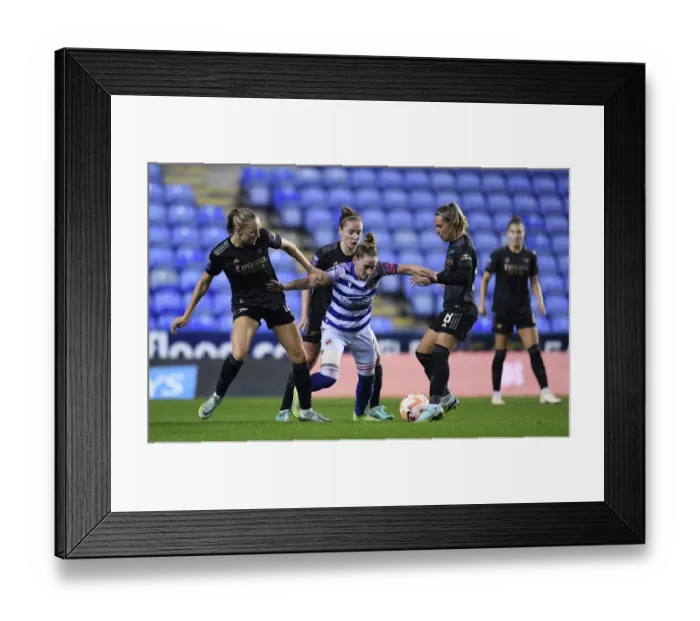 Framed Print : Arsenal Women Face Off Against Reading in FA WSL Clash