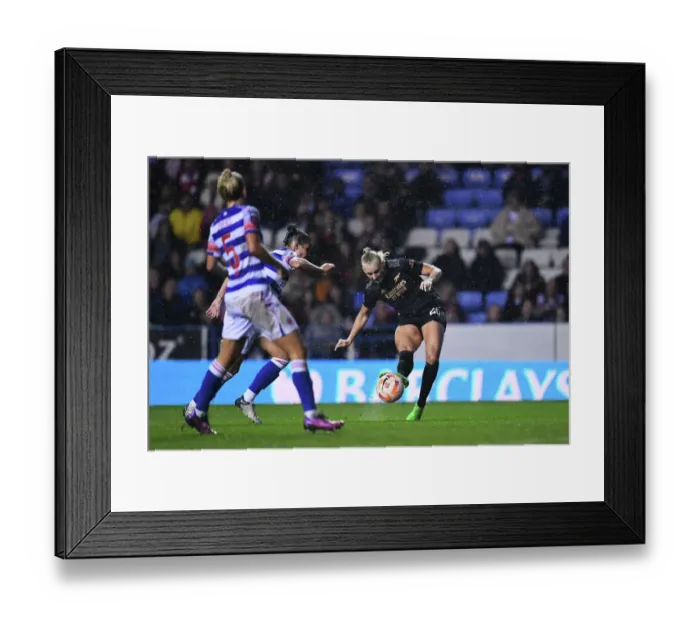 Framed Print : Arsenal Women's Stina Blackstenius Scores Game-Winning Goal Against Reading in FA WSL Match, October 2022