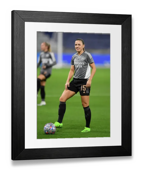 Framed Print : Arsenal Women Face Off Against Olympique Lyonnais in UEFA Champions League Clash Framed Print : Arsenal Women Face Off Against Olympique Lyonnais in UEFA Champions League Clash