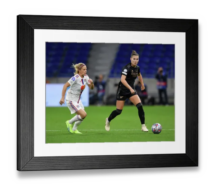 Framed Print : Clash of Champions: Olympique Lyonnais vs. Arsenal Women - UEFA Womens Champions League