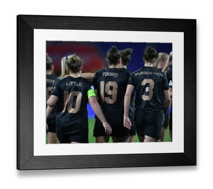 Framed Print : Arsenal Women's Victory: Caitlin Foord Scores First Goal Against Olympique Lyonnais in UEFA Womens Champions League Framed Print : Arsenal Women's Victory: Caitlin Foord Scores First Goal Against Olympique Lyonnais in UEFA Womens Champions League