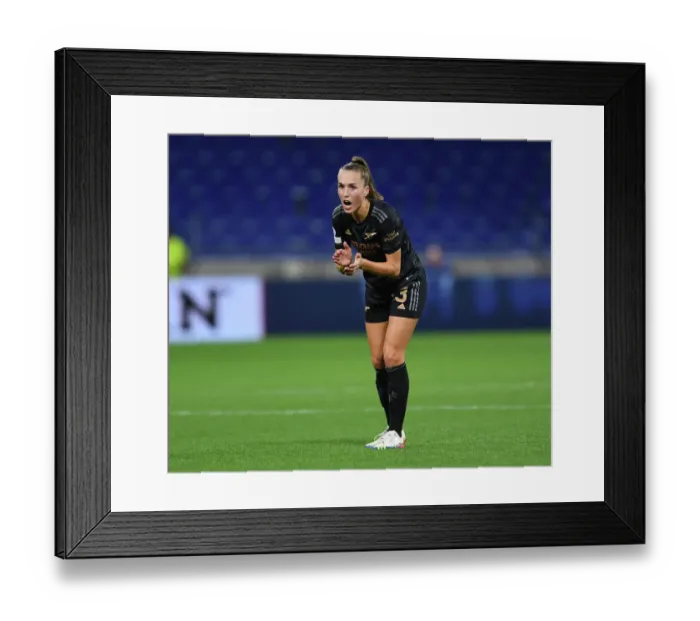Framed Print : Arsenal Women vs. Olympique Lyonnais: A Champions League Showdown at Groupama Stadium Framed Print : Arsenal Women vs. Olympique Lyonnais: A Champions League Showdown at Groupama Stadium