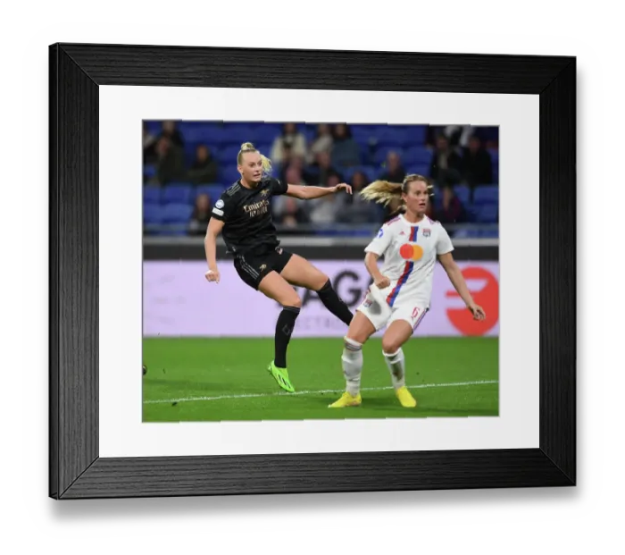 Framed Print : Champions League Showdown: Stina Blackstenius Shines in Olympique Lyonnais vs. Arsenal Women