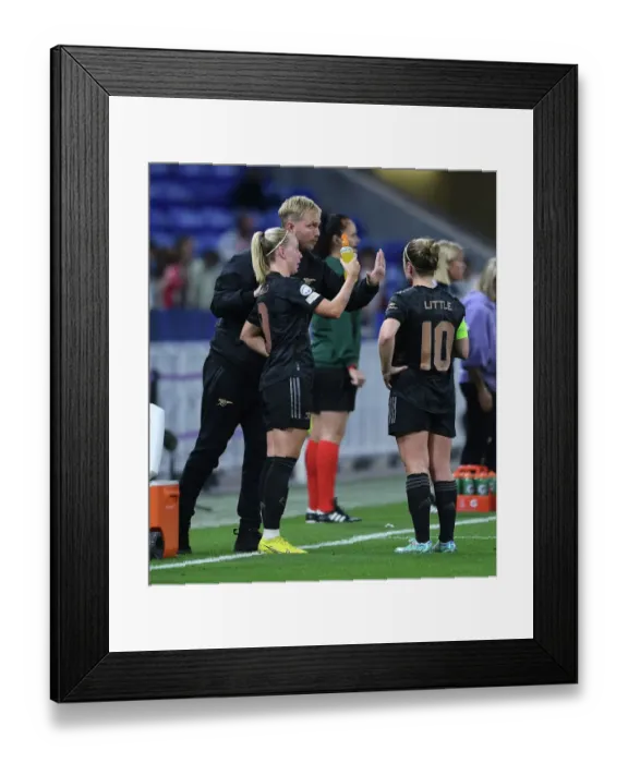 Framed Print : Arsenal Women vs. Olympique Lyonnais: A UEFA Champions League Battle Framed Print : Arsenal Women vs. Olympique Lyonnais: A UEFA Champions League Battle