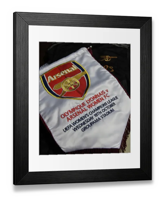 Framed Print : Arsenal vs. Olympique Lyonnais: Group C - UEFA Women's Champions League Showdown in Lyon Framed Print : Arsenal vs. Olympique Lyonnais: Group C - UEFA Women's Champions League Showdown in Lyon