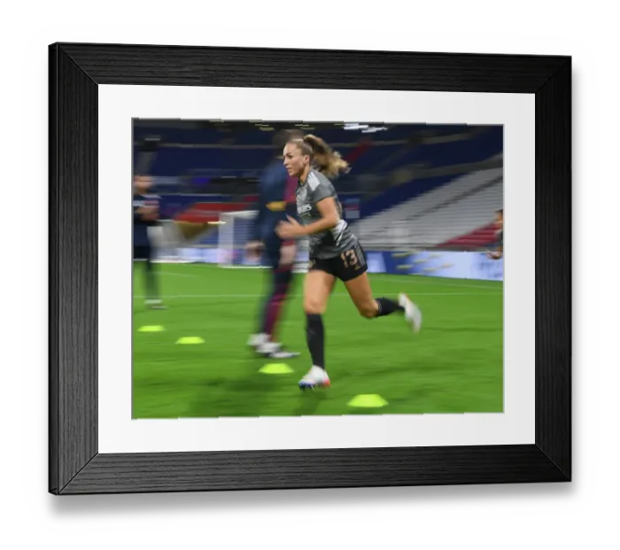 Framed Print : Arsenal Women vs. Olympique Lyonnais: A Champions League Showdown in Lyon