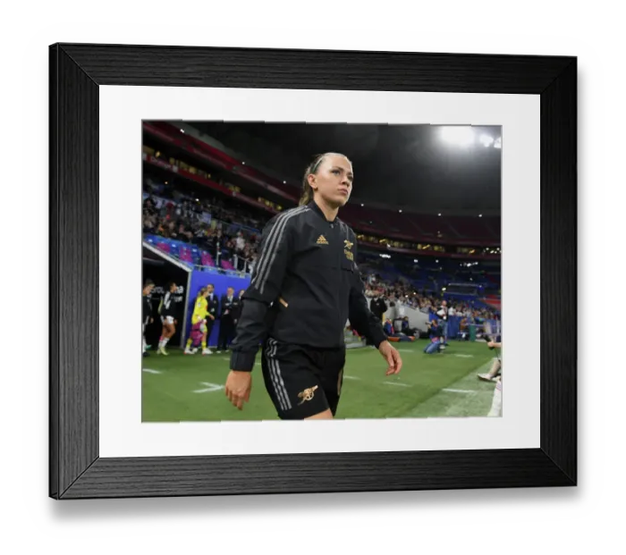 Framed Print : Showdown in Lyon: Arsenal WFC vs. Olympique Lyonnais - UEFA Women's Champions League Group C