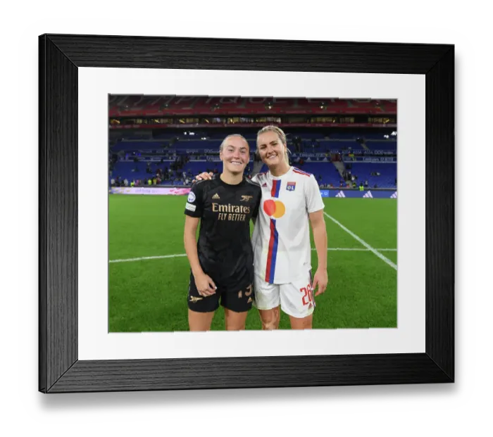 Framed Print : Olympique Lyonnais vs. Arsenal Women: A Battle in Group C of the UEFA Women's Champions League