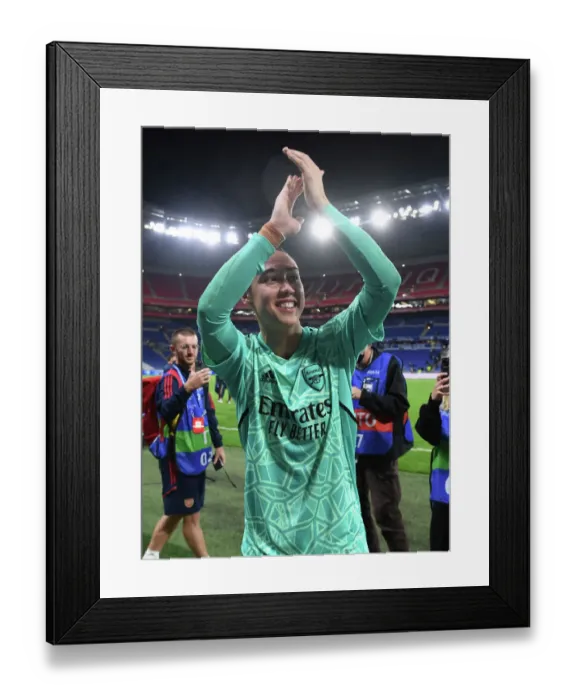 Framed Print : Champions League Showdown: Arsenal Women vs. Olympique Lyonnais in Lyon