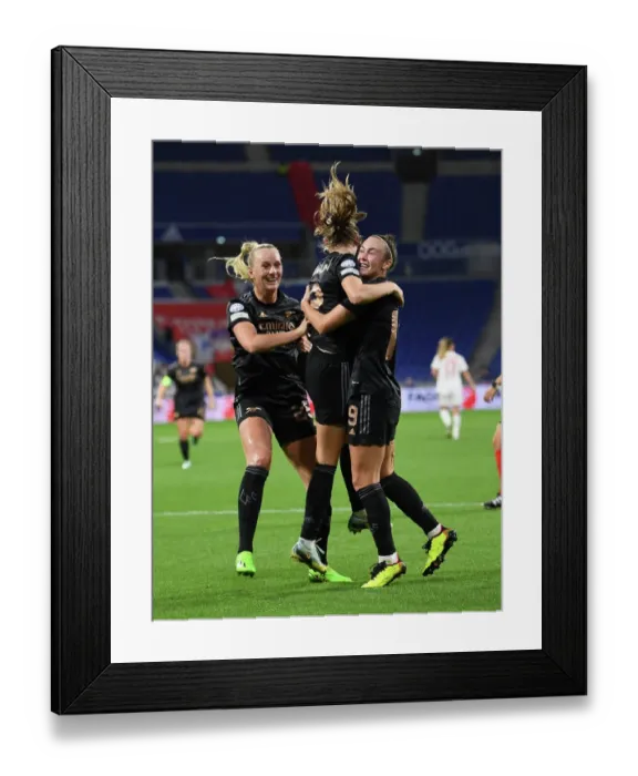 Framed Print : Arsenal Women's Historic Champions League Victory: Frida Maanum's Brace Seals Triumph Over Olympique Lyonnais