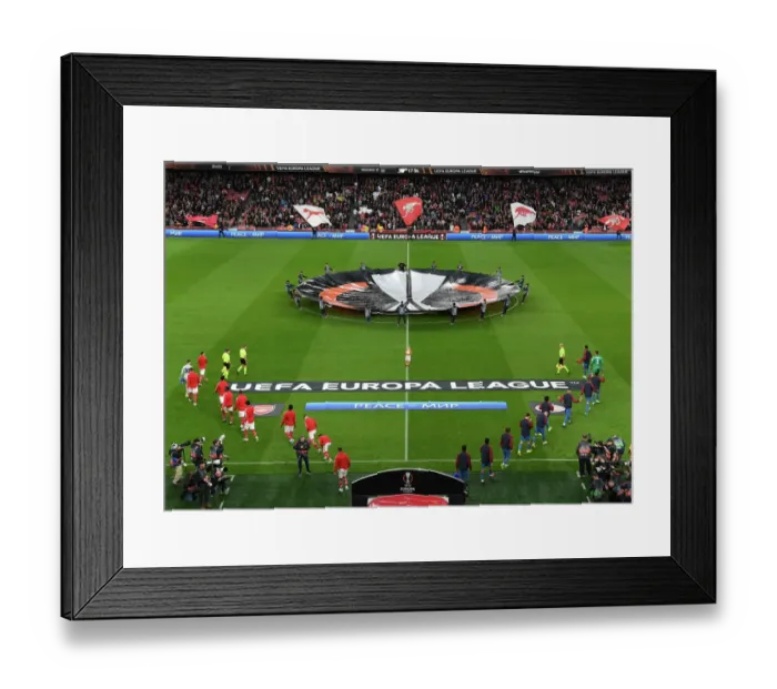 Framed Print : Arsenal vs PSV Eindhoven: Europa League Clash at Emirates Stadium Framed Print : Arsenal vs PSV Eindhoven: Europa League Clash at Emirates Stadium