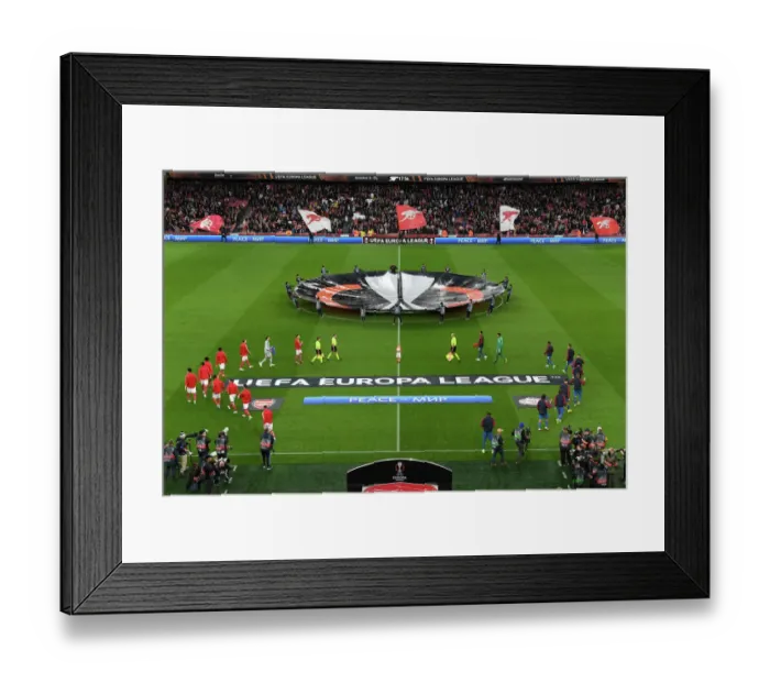 Framed Print : Arsenal vs PSV Eindhoven: Europa League Showdown at Emirates Stadium