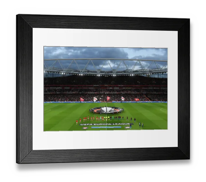 Framed Print : Arsenal vs. PSV Eindhoven: Europa League Showdown at Emirates Stadium
