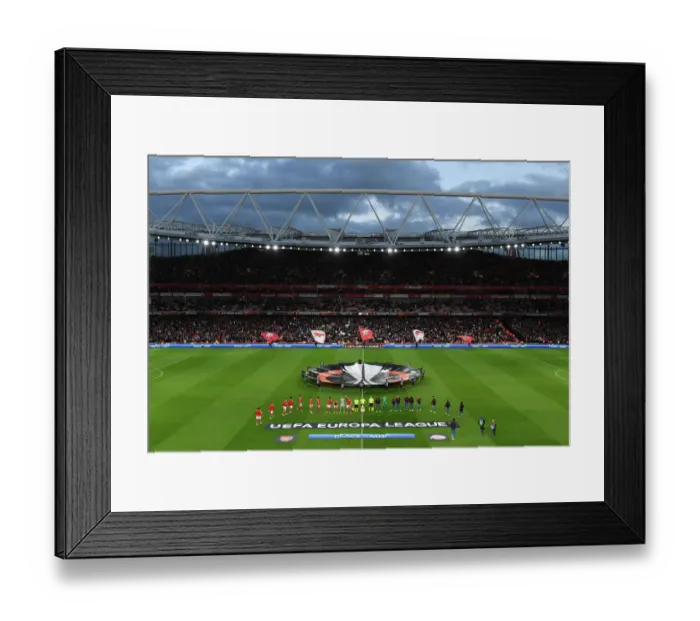 Framed Print : Arsenal FC vs PSV Eindhoven: Europa League Clash at Emirates Stadium