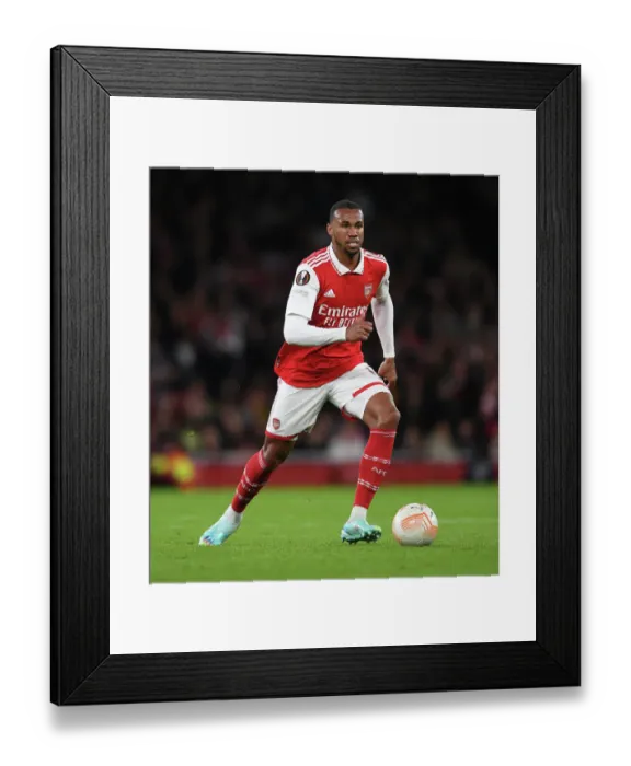 Framed Print : Gabriel Magalhaes in Action: Arsenal vs PSV Eindhoven, UEFA Europa League 2022-23 Framed Print : Gabriel Magalhaes in Action: Arsenal vs PSV Eindhoven, UEFA Europa League 2022-23