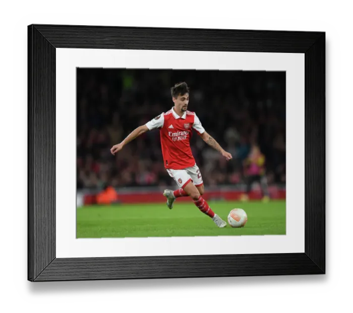 Framed Print : Fabio Vieira's Star Performance: Arsenal FC vs PSV Eindhoven - UEFA Europa League 2022-23