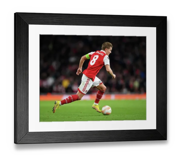 Framed Print : Arsenal vs PSV Eindhoven: Martin Odegaard in Action, UEFA Europa League 2022-23 Framed Print : Arsenal vs PSV Eindhoven: Martin Odegaard in Action, UEFA Europa League 2022-23