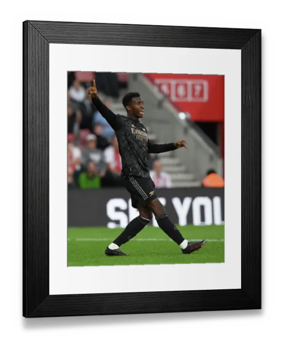 Framed Print : Arsenal's Eddie Nketiah in Action against Southampton in the Premier League (2022-23)