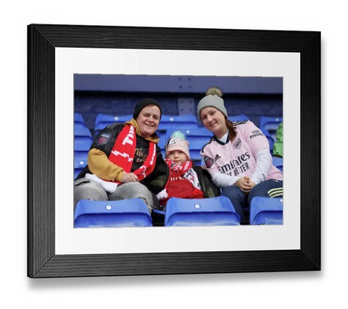 Framed Print : Arsenal Fans Unite Before FA Womens Super League Clash Against Liverpool