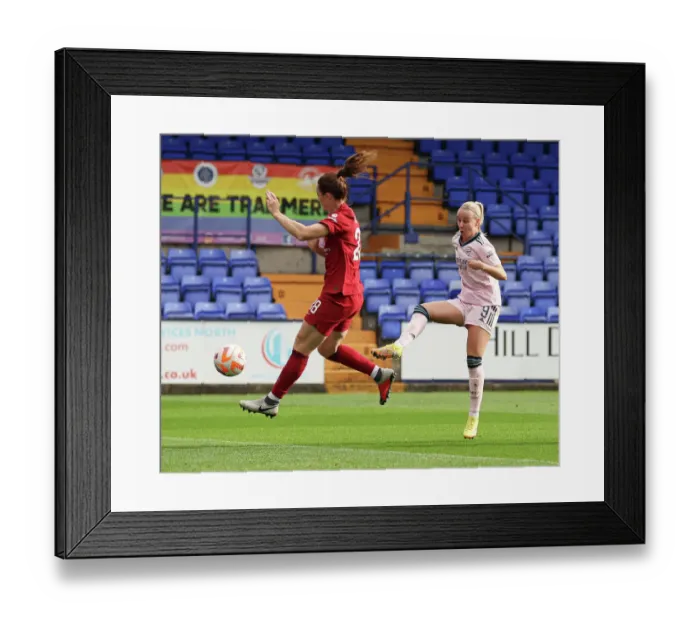 Framed Print : Beth Mead Faces Off Against Megan Campbell: Liverpool vs. Arsenal in FA Womens Super League Framed Print : Beth Mead Faces Off Against Megan Campbell: Liverpool vs. Arsenal in FA Womens Super League