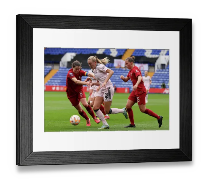 Framed Print : Arsenal's Frida Maanum Scores Past Liverpool's Defense in FA WSL Clash