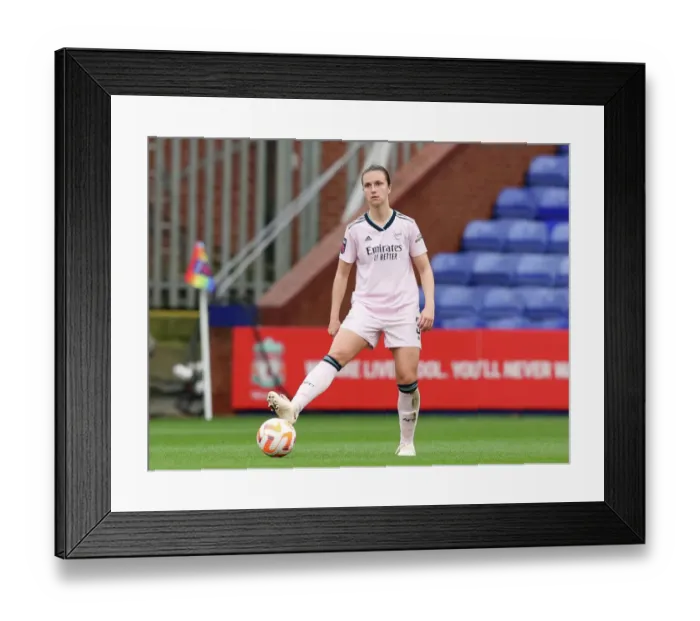 Framed Print : Arsenal's Lotte Wubben-Moy in Action against Liverpool in FA WSL Clash