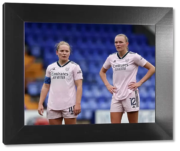 Arsenal Women vs. Liverpool Women: FA Womens Super League - Kim Little and Frida Maanum in Action