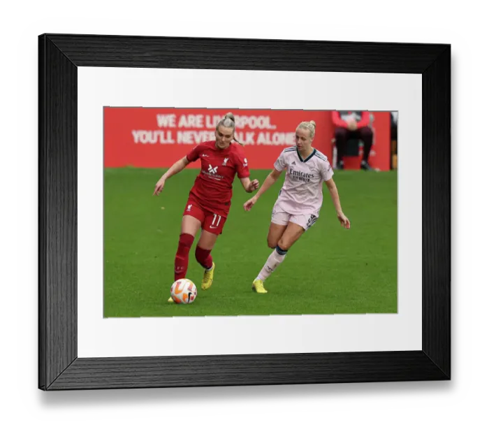 Framed Print : Beth Mead Closes In: Liverpool vs. Arsenal in FA Womens Super League Action Framed Print : Beth Mead Closes In: Liverpool vs. Arsenal in FA Womens Super League Action