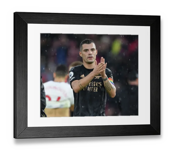 Framed Print : Granit Xhaka's Post-Match Applause: Southampton vs. Arsenal, 2022-23 Premier League Framed Print : Granit Xhaka's Post-Match Applause: Southampton vs. Arsenal, 2022-23 Premier League