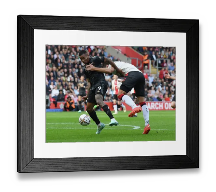 Framed Print : Gabriel Jesus vs Duje Caleta-Car: A Battle for Dominance in the Southampton vs Arsenal Premier League Clash, 2022-23 Framed Print : Gabriel Jesus vs Duje Caleta-Car: A Battle for Dominance in the Southampton vs Arsenal Premier League Clash, 2022-23