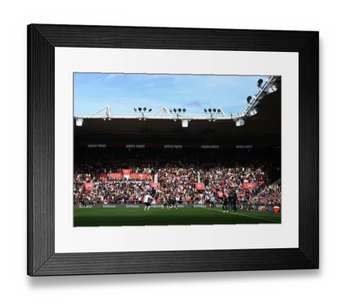 Framed Print : Arsenal Fans in Action: Southampton vs Arsenal, Premier League 2022-23