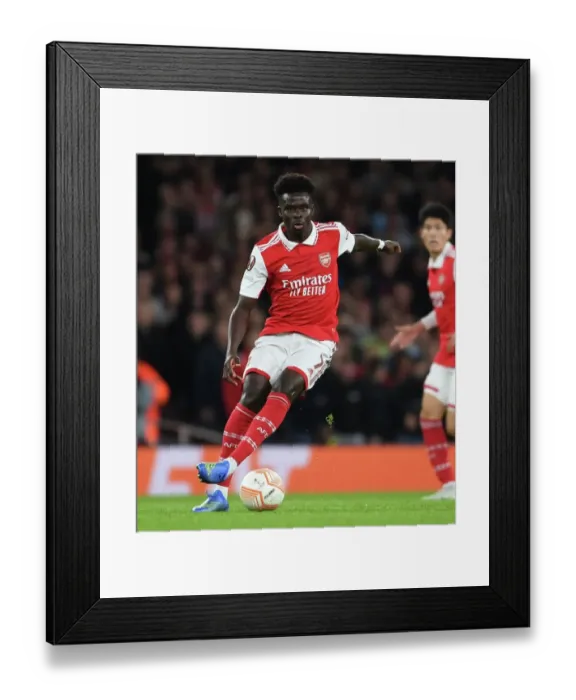 Framed Print : Bukayo Saka Shines: Arsenal vs PSV Eindhoven - UEFA Europa League 2022-23