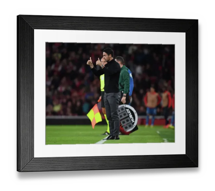 Framed Print : Mikel Arteta's Arsenal Battle PSV Eindhoven in Europa League Clash