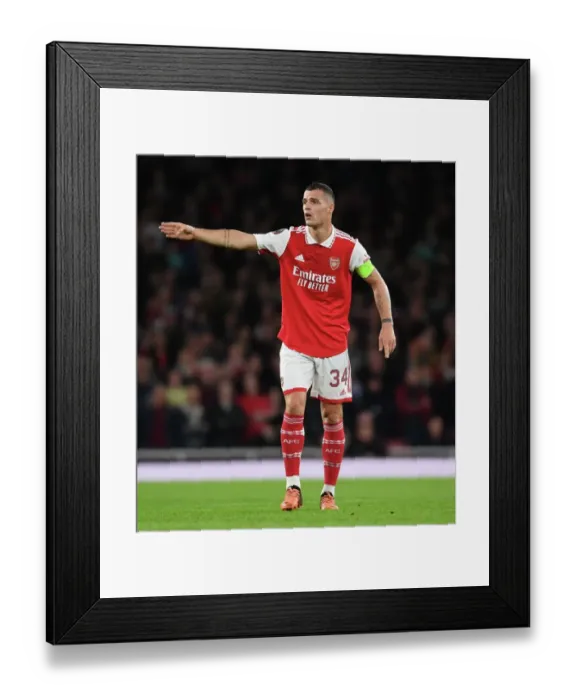 Framed Print : Granit Xhaka's Dominant Performance: Arsenal's Midfield Masterclass vs PSV Eindhoven in Europa League Framed Print : Granit Xhaka's Dominant Performance: Arsenal's Midfield Masterclass vs PSV Eindhoven in Europa League
