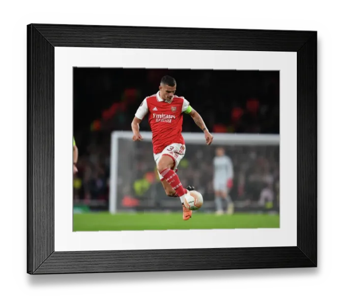 Framed Print : Granit Xhaka's Stellar Performance: Arsenal's Europa League Triumph over PSV Eindhoven Framed Print : Granit Xhaka's Stellar Performance: Arsenal's Europa League Triumph over PSV Eindhoven