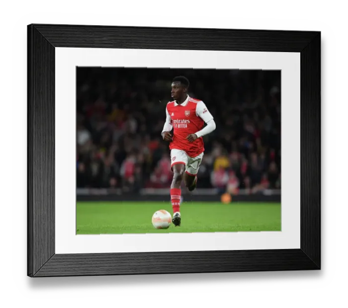 Framed Print : Arsenal vs PSV Eindhoven: Eddie Nketiah Leads Arsenal in Europa League Clash at Emirates Stadium