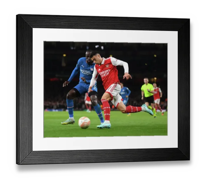 Framed Print : Arsenal vs PSV Eindhoven: Martinelli Shines in Europa League Clash at Emirates Stadium Framed Print : Arsenal vs PSV Eindhoven: Martinelli Shines in Europa League Clash at Emirates Stadium